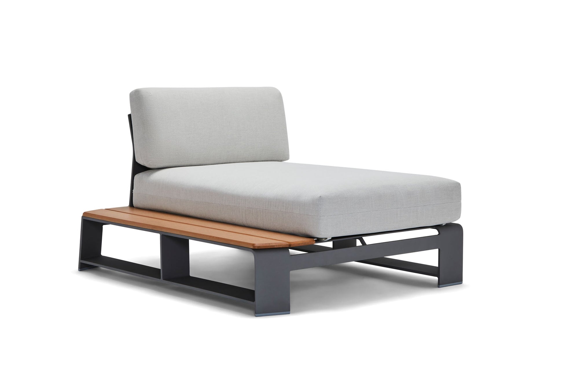 -Woodard-Gather LHF Chaise Unit with NextTeak Accent-Pangaea Patio