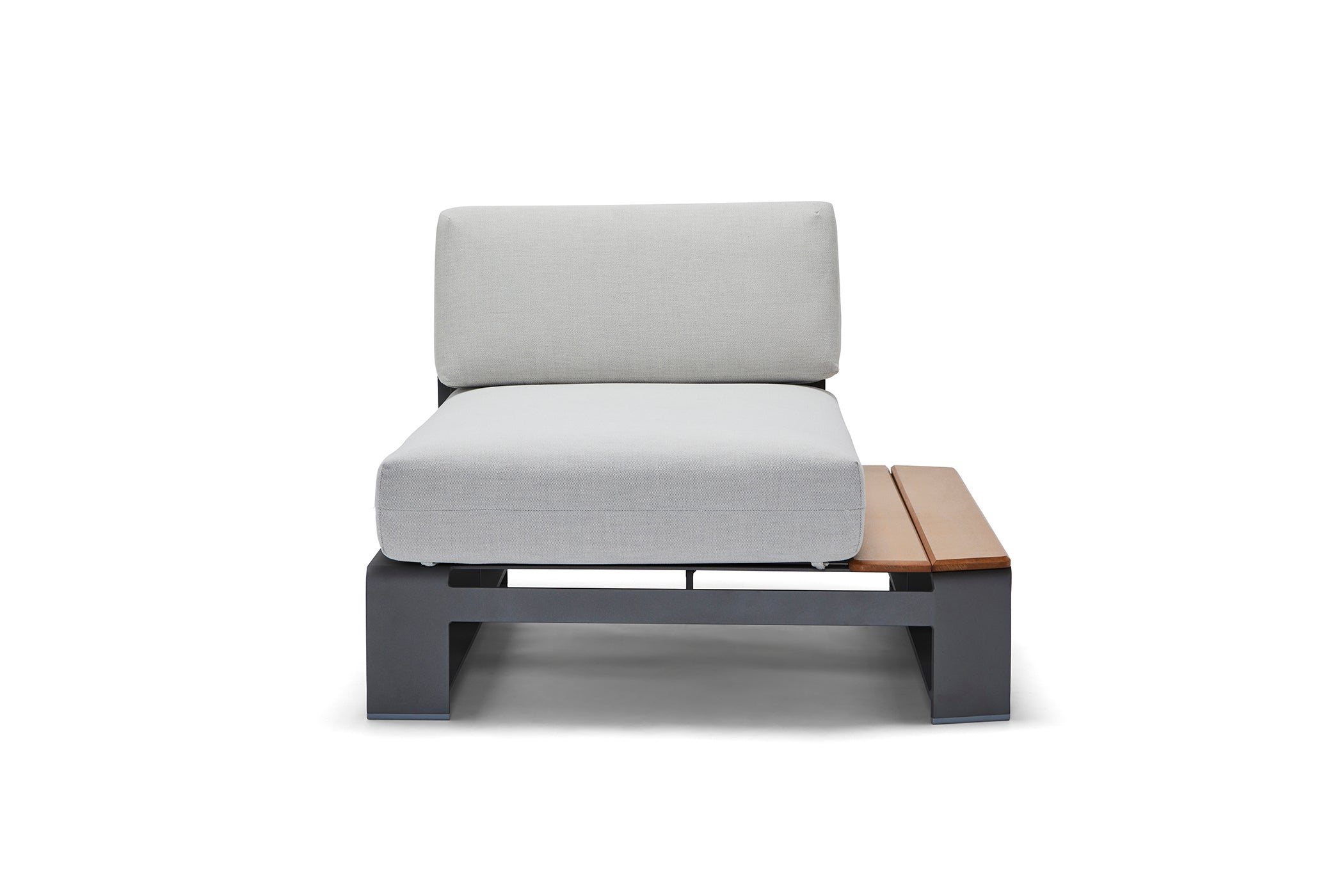 -Woodard-Gather RHF Chaise Unit with NextTeak Accent-Pangaea Patio