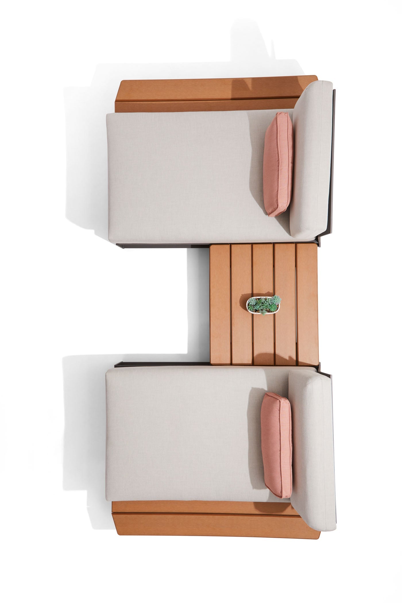 -Woodard-Gather RHF Chaise Unit with NextTeak Accent-Pangaea Patio