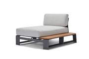 -Woodard-Gather RHF Chaise Unit with NextTeak Accent-Pangaea Patio