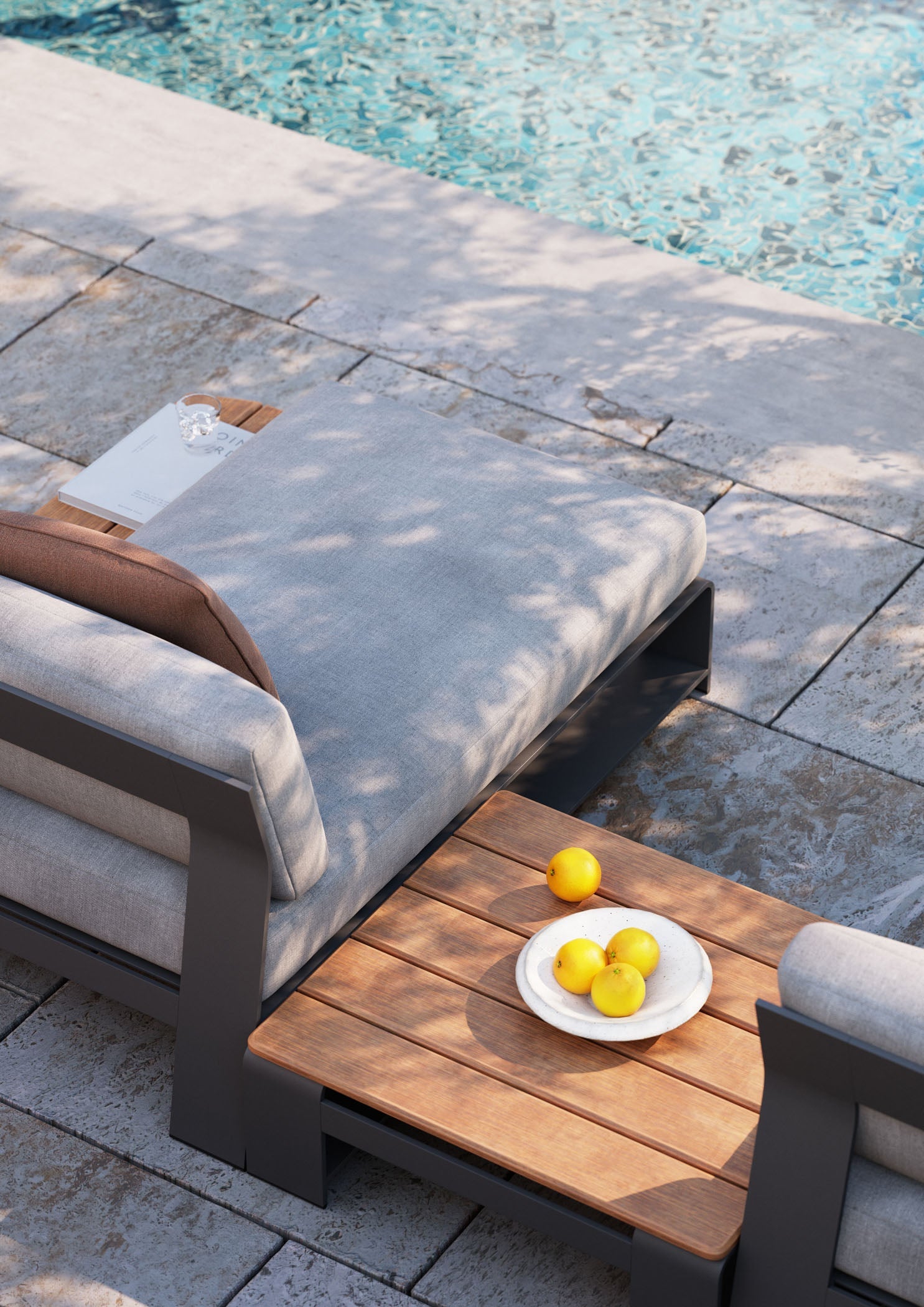 -Woodard-Gather Side Table with NexTeak Top-Pangaea Patio