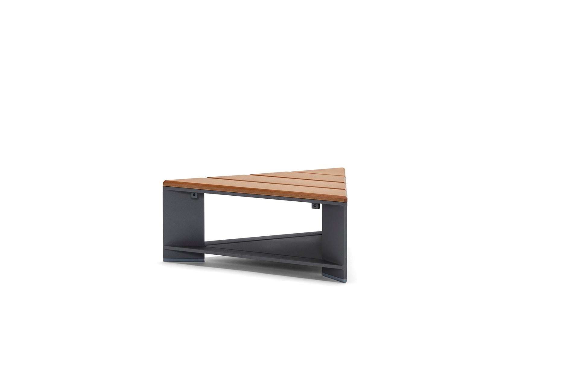 -Woodard-Gather Triangle Coffee Table with NexTeak Top-Pangaea Patio