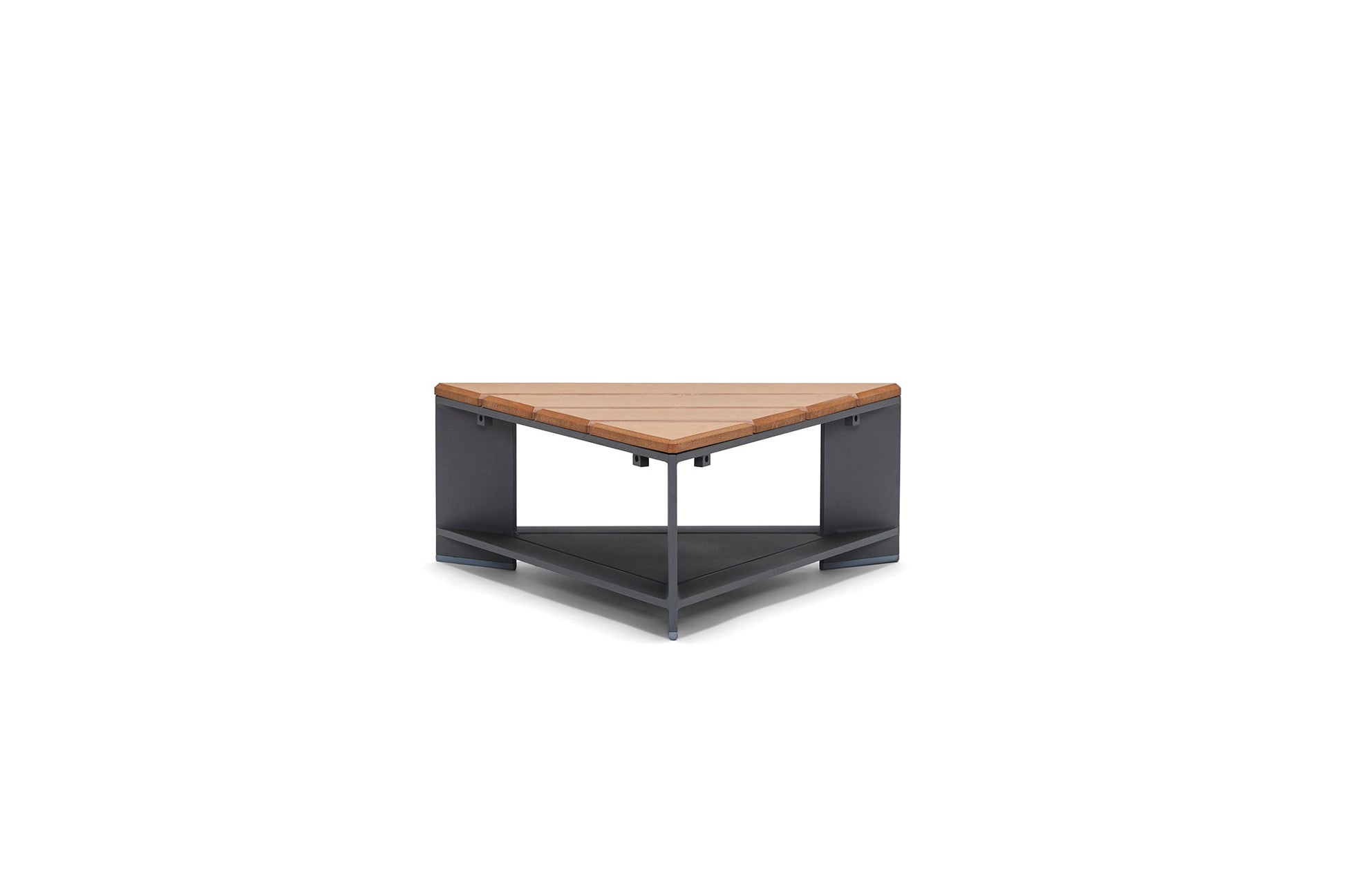 -Woodard-Gather Triangle Coffee Table with NexTeak Top-Pangaea Patio