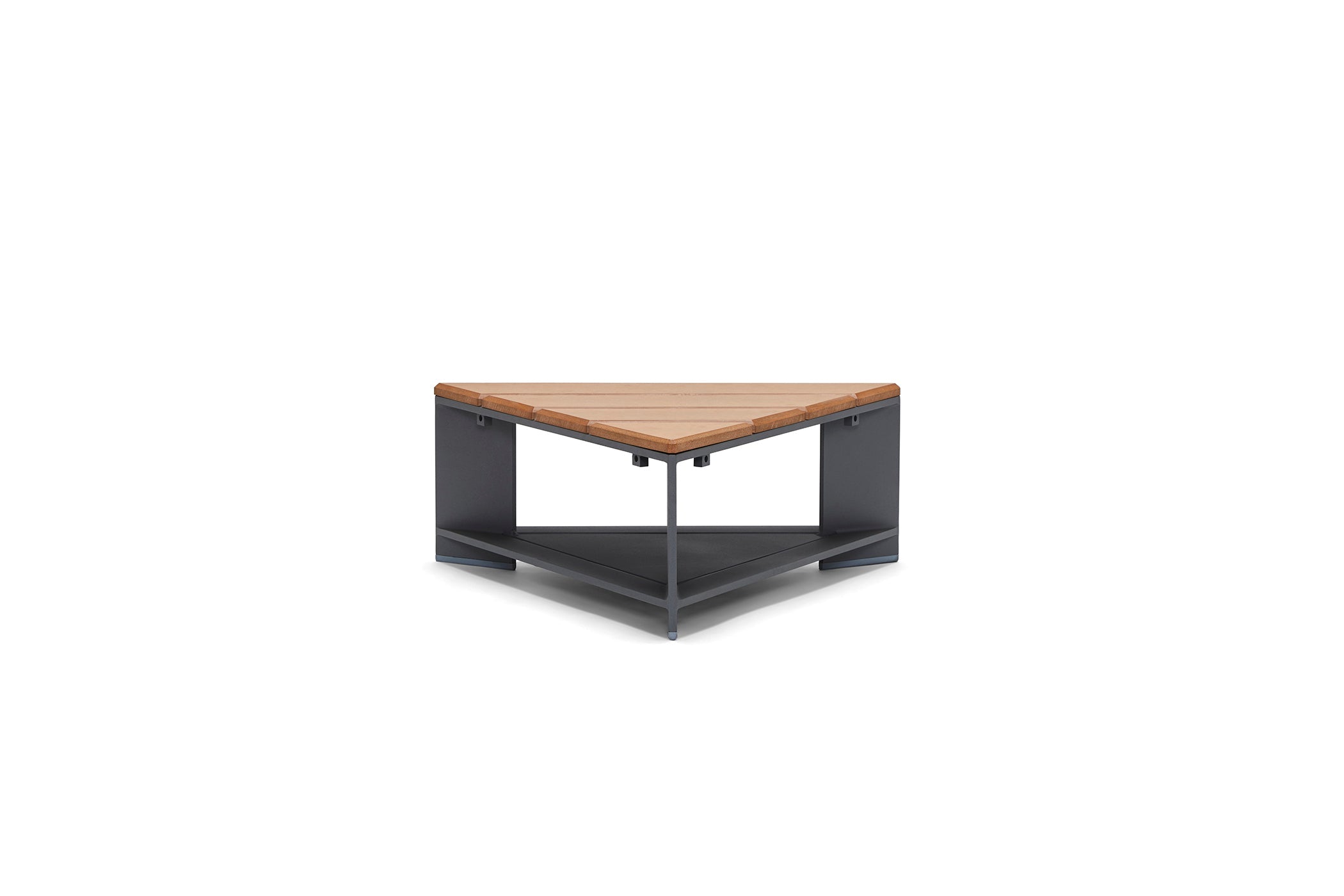 -Woodard-Gather Triangle Coffee Table with NexTeak Top-Pangaea Patio