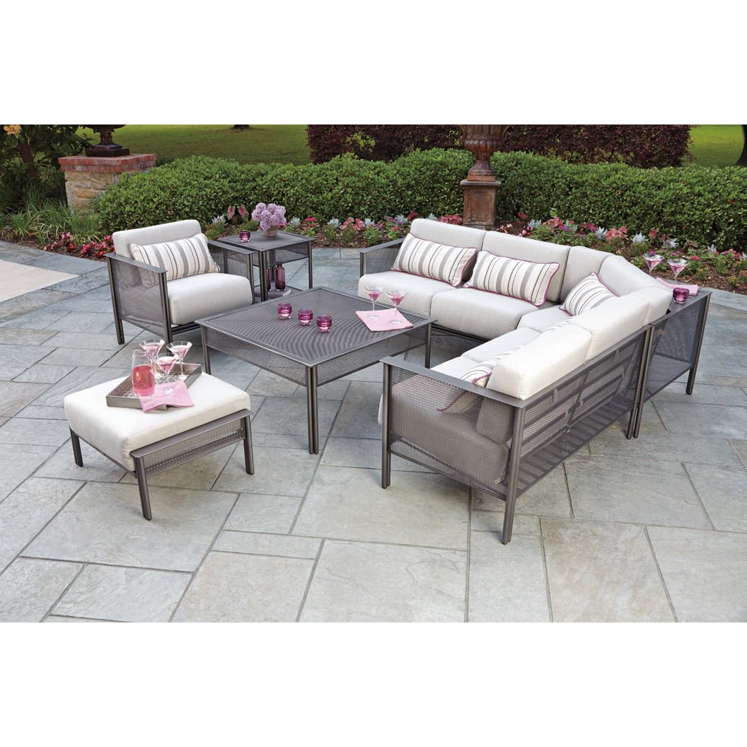 -Woodard-Jax Raf Sectional Loveseat-Pangaea Patio