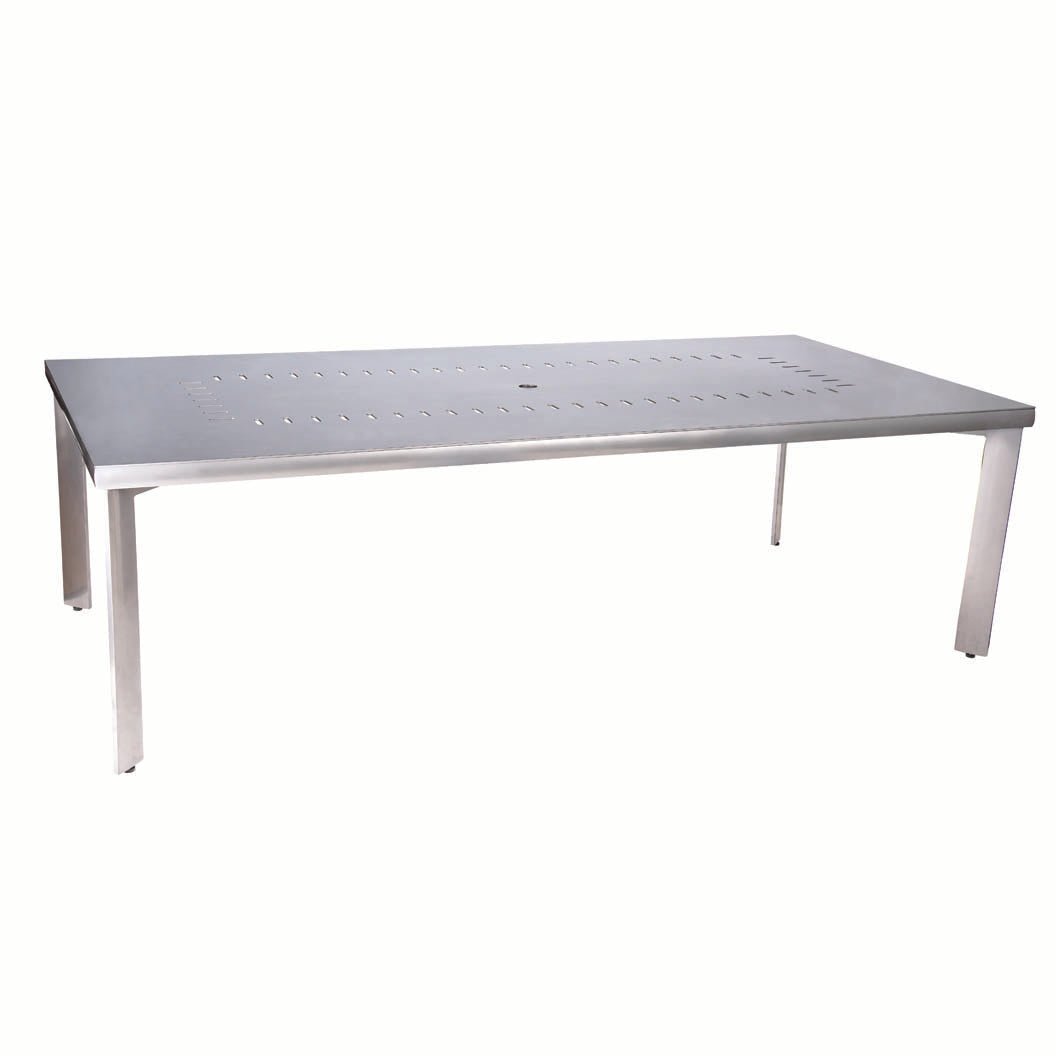 -Woodard-Metropolis Rectangular Dining Umbrella Table-Pangaea Patio