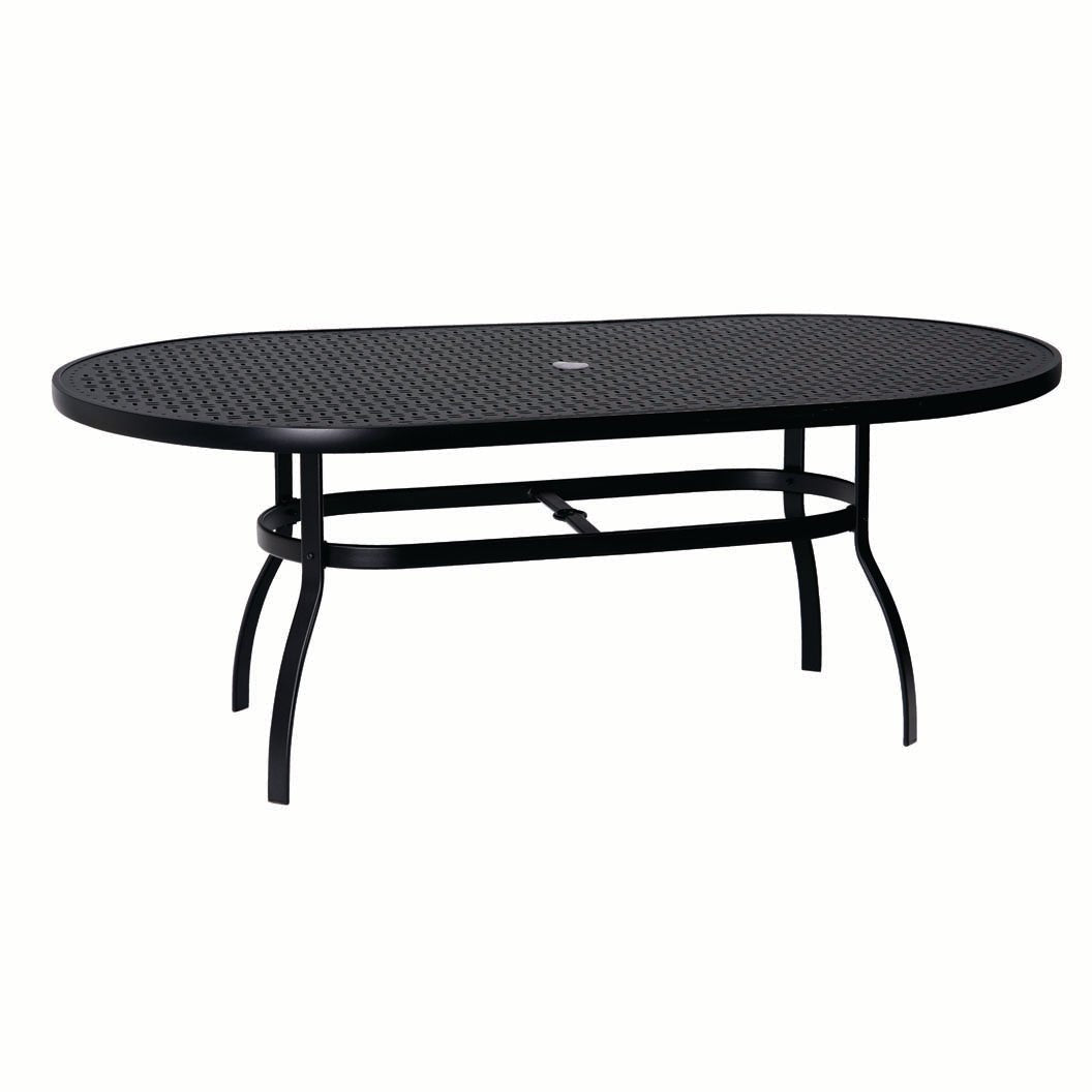 WD826174WL-Woodard-Oval Dining Umbrella Table-Pangaea Patio