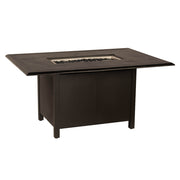 -Woodard-Rectangular Dining Height Fire Table-Pangaea Patio
