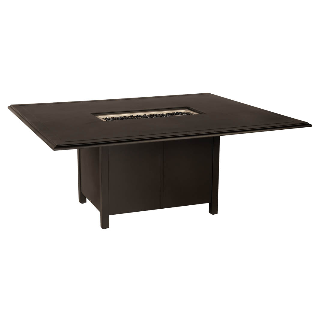 -Woodard-Rectangular Dining Height Fire Table-Pangaea Patio