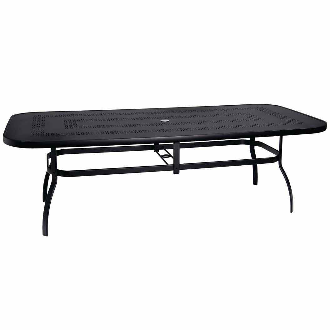 WD820190A-Woodard-Rectangular Dining Umbrella Table-Pangaea Patio