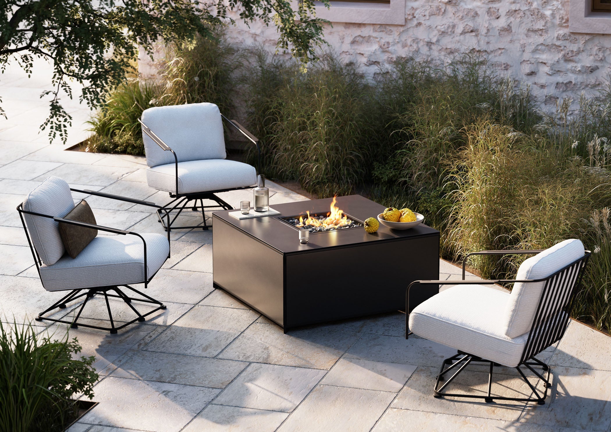 -Woodard-Reed Swivel Lounge Chair-Pangaea Patio