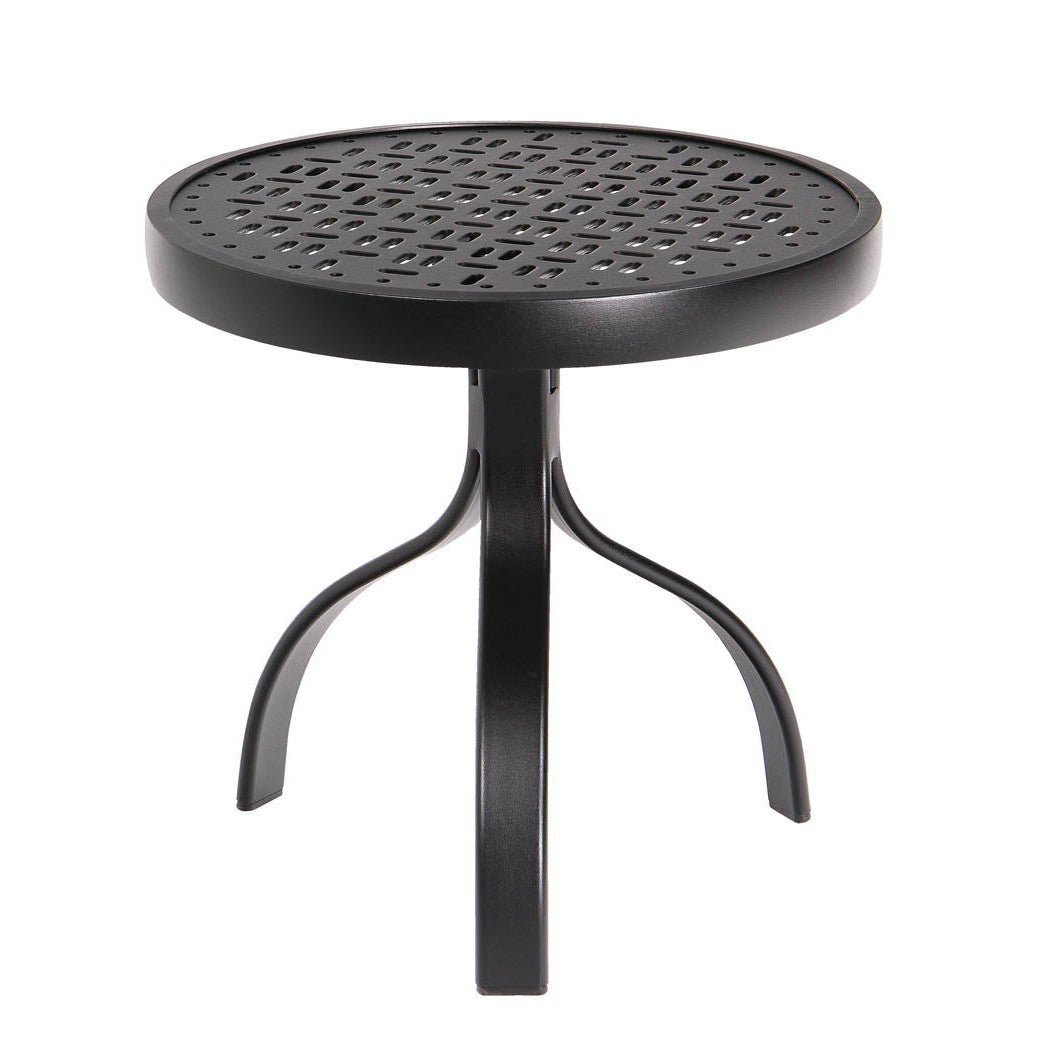 WD826604WL-Woodard-Round Lattice End Table-Pangaea Patio