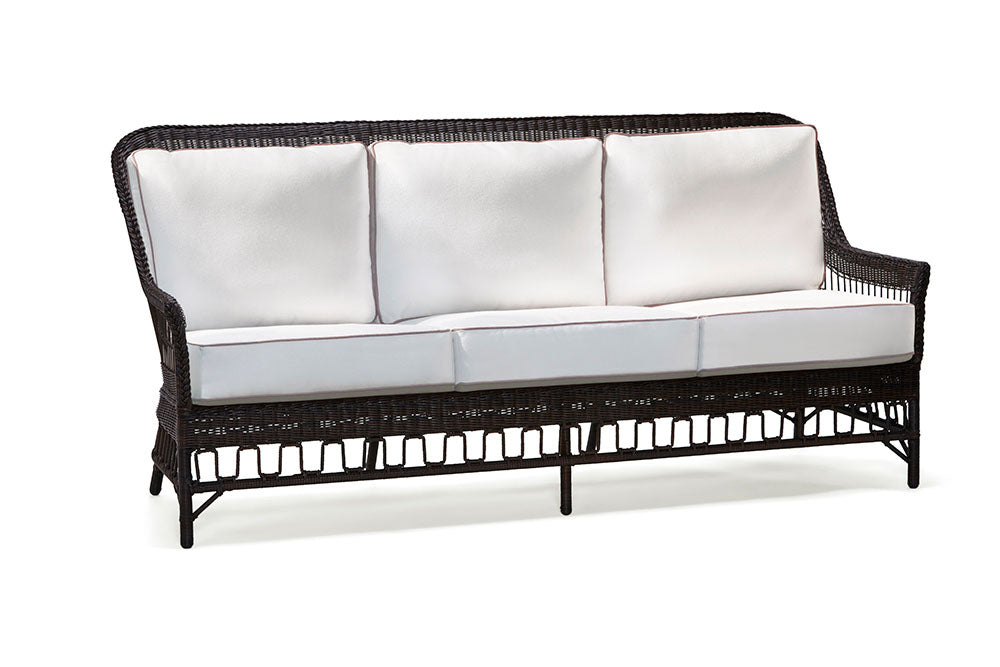 -Woodard-San Michele Sofa with two 19" throw pillows-Pangaea Patio