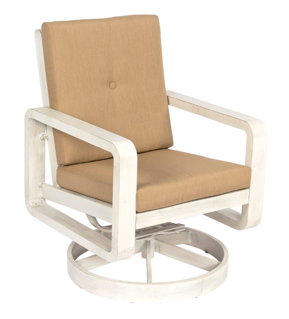 -Woodard-Vale Swivel Rocking Dining Arm Chair-Pangaea Patio