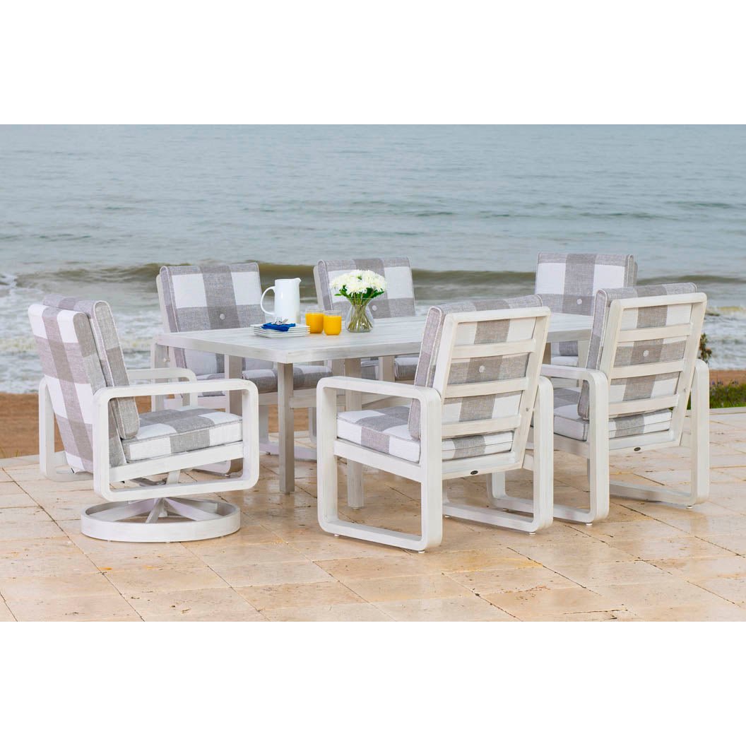 -Woodard-Vale Swivel Rocking Dining Arm Chair-Pangaea Patio