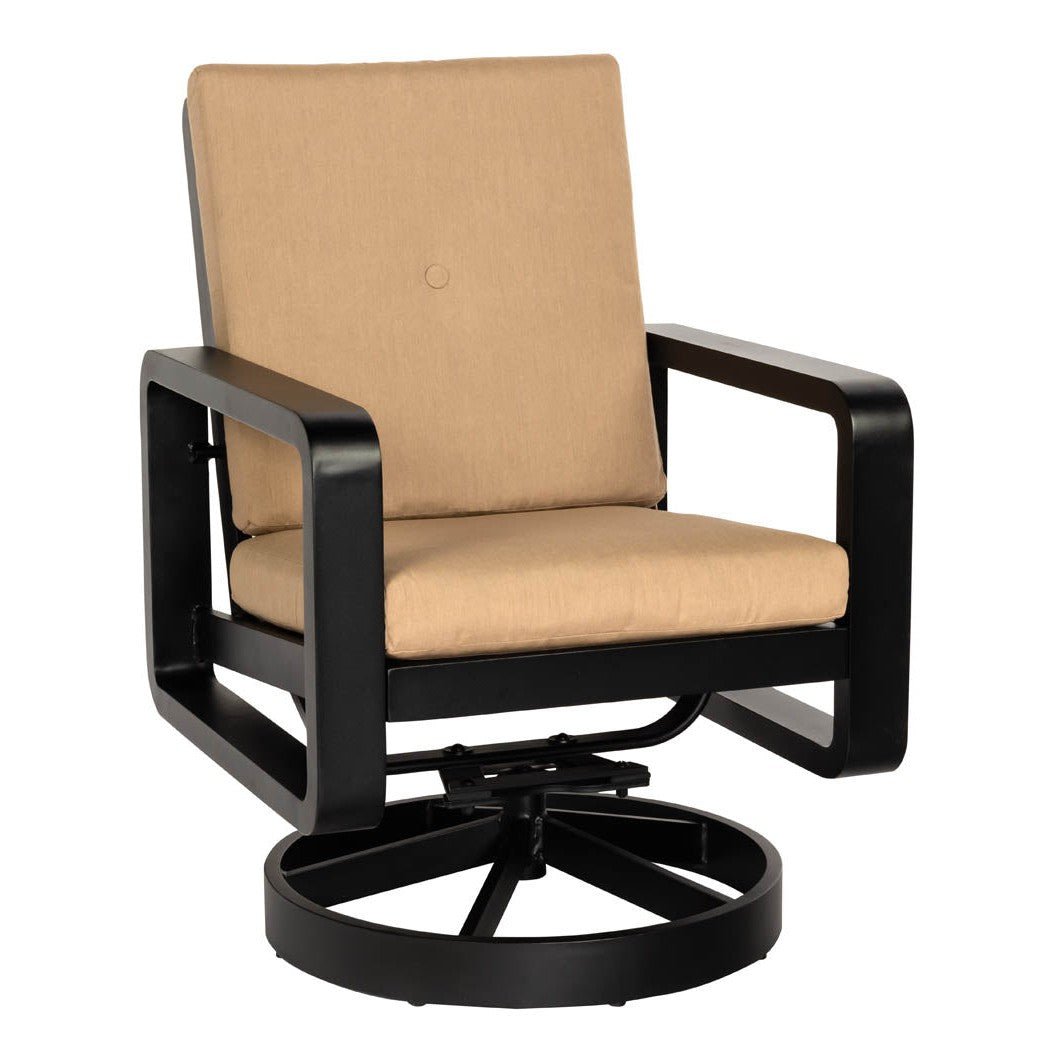-Woodard-Vale Swivel Rocking Dining Arm Chair-Pangaea Patio