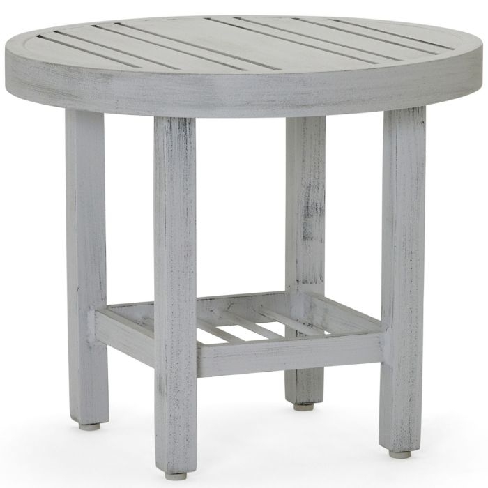 22" Tri-Slat Round Side Table