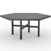 60" Tri-Slat Hexagonal Dining Umbrella Table