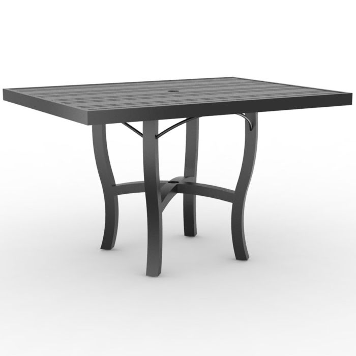 36" x 48" Tri-Slat Carson Rectangular Dining Umbrella Table