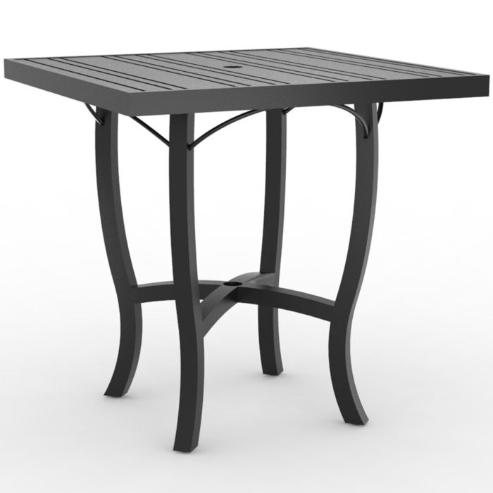 36" Tri-Slat Carson Square Counter Height Umbrella Table