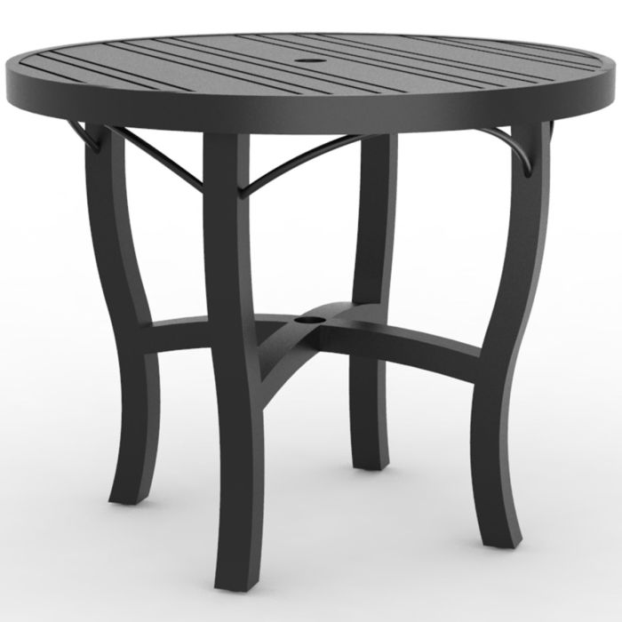 36" Tri-Slat Carson Round Dining Umbrella Table