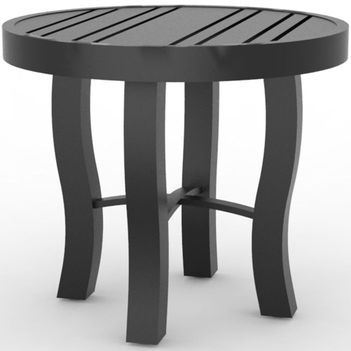 22" Tri-Slat Carson Round Side Table