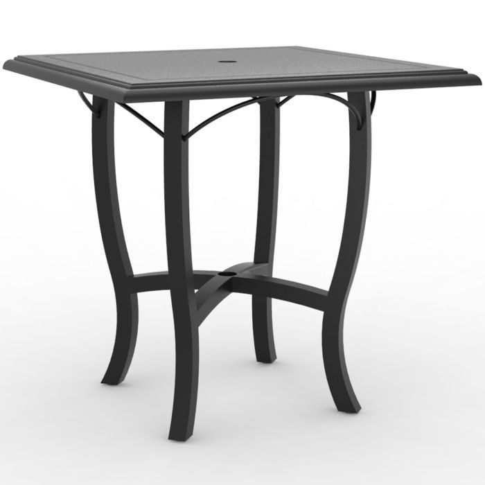 36" Solid Cast Carson Square Counter Height Umbrella Table