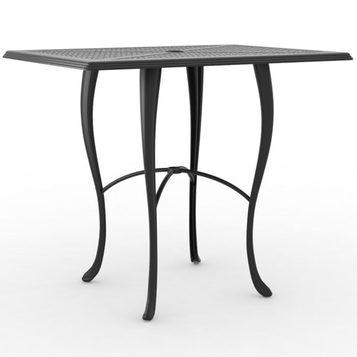 36" x 48" Hampton Cabriole Rectangular Bar Height Umbrella Table