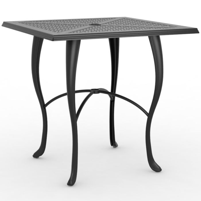 36" Hampton Cabriole Square Counter Height Umbrella Table