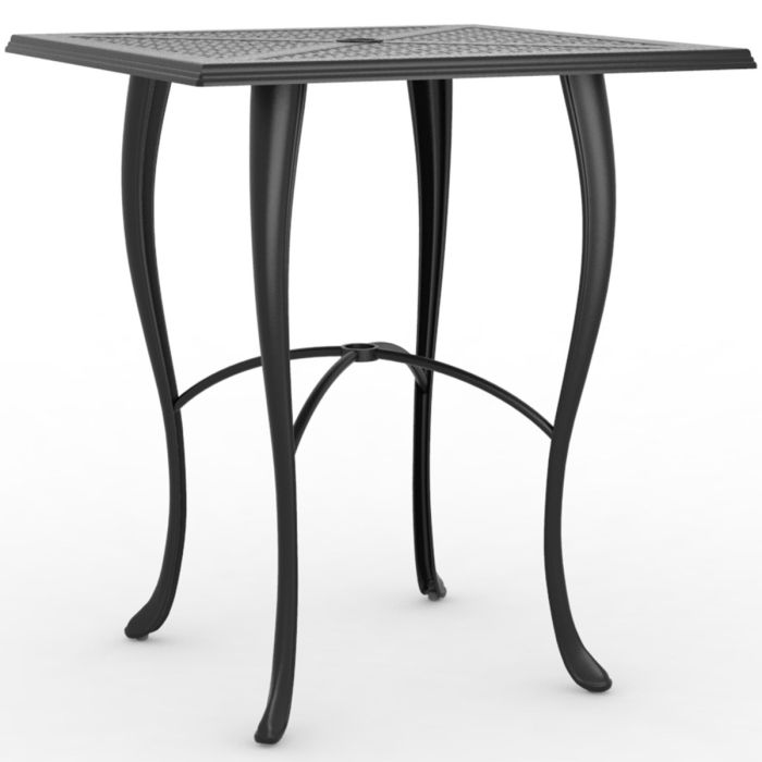 36" Hampton Cabriole Square Bar Height Umbrella Table