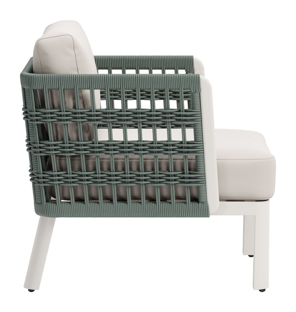 Z704044-ZUO-Bridgehampton Armchair White-Pangaea Patio