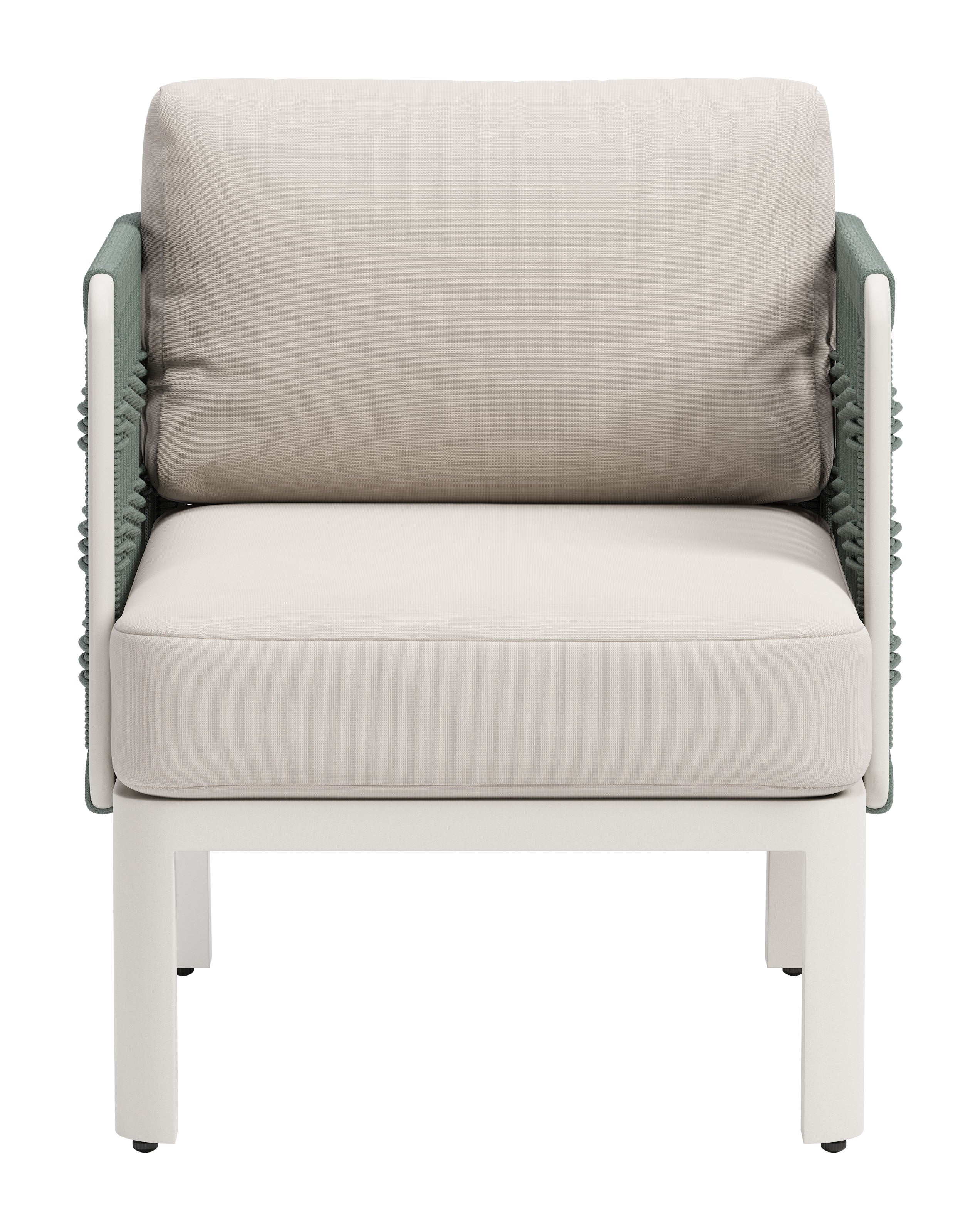 -ZUO-Bridgehampton Armchair White-Pangaea Patio