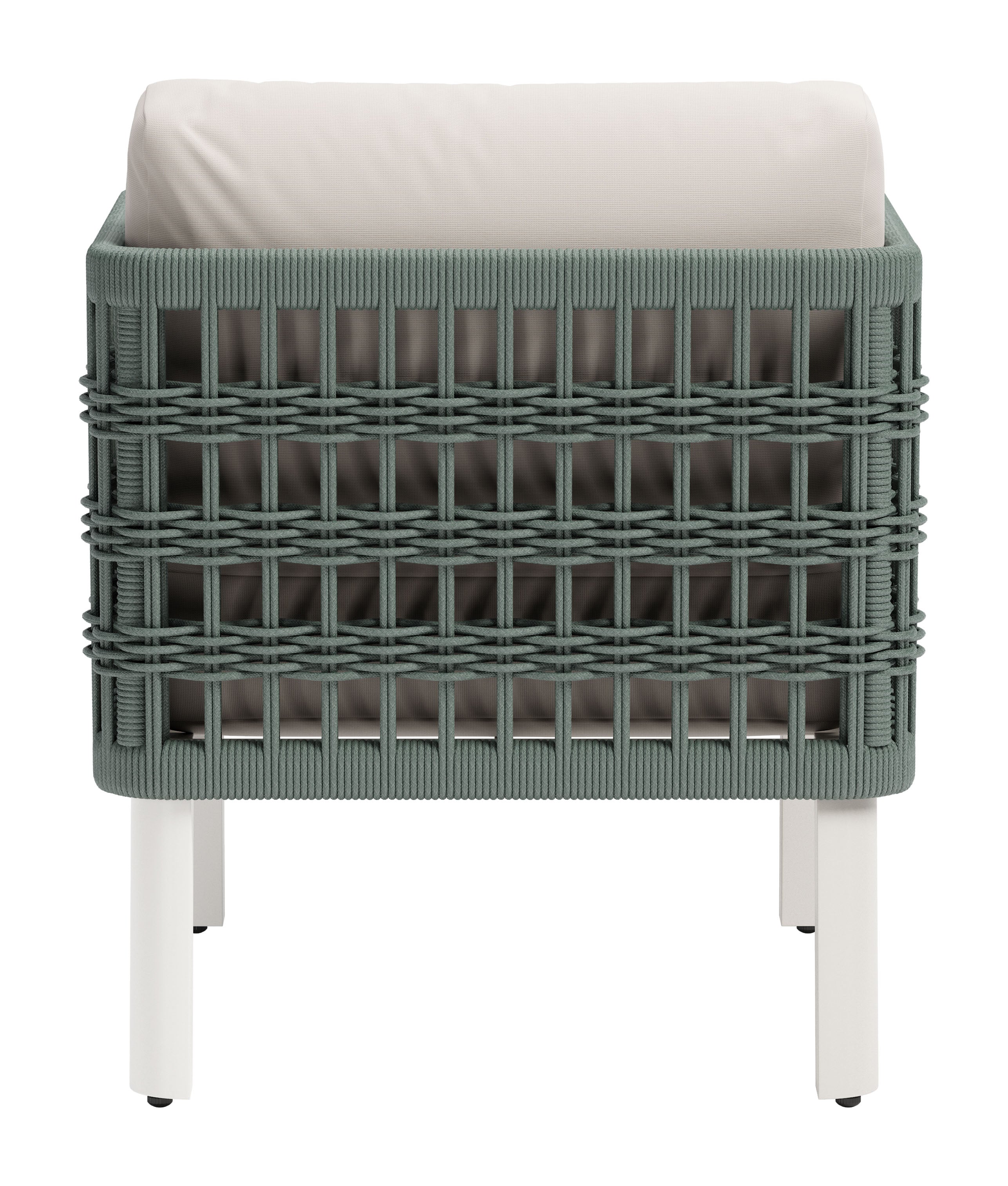 -ZUO-Bridgehampton Armchair White-Pangaea Patio