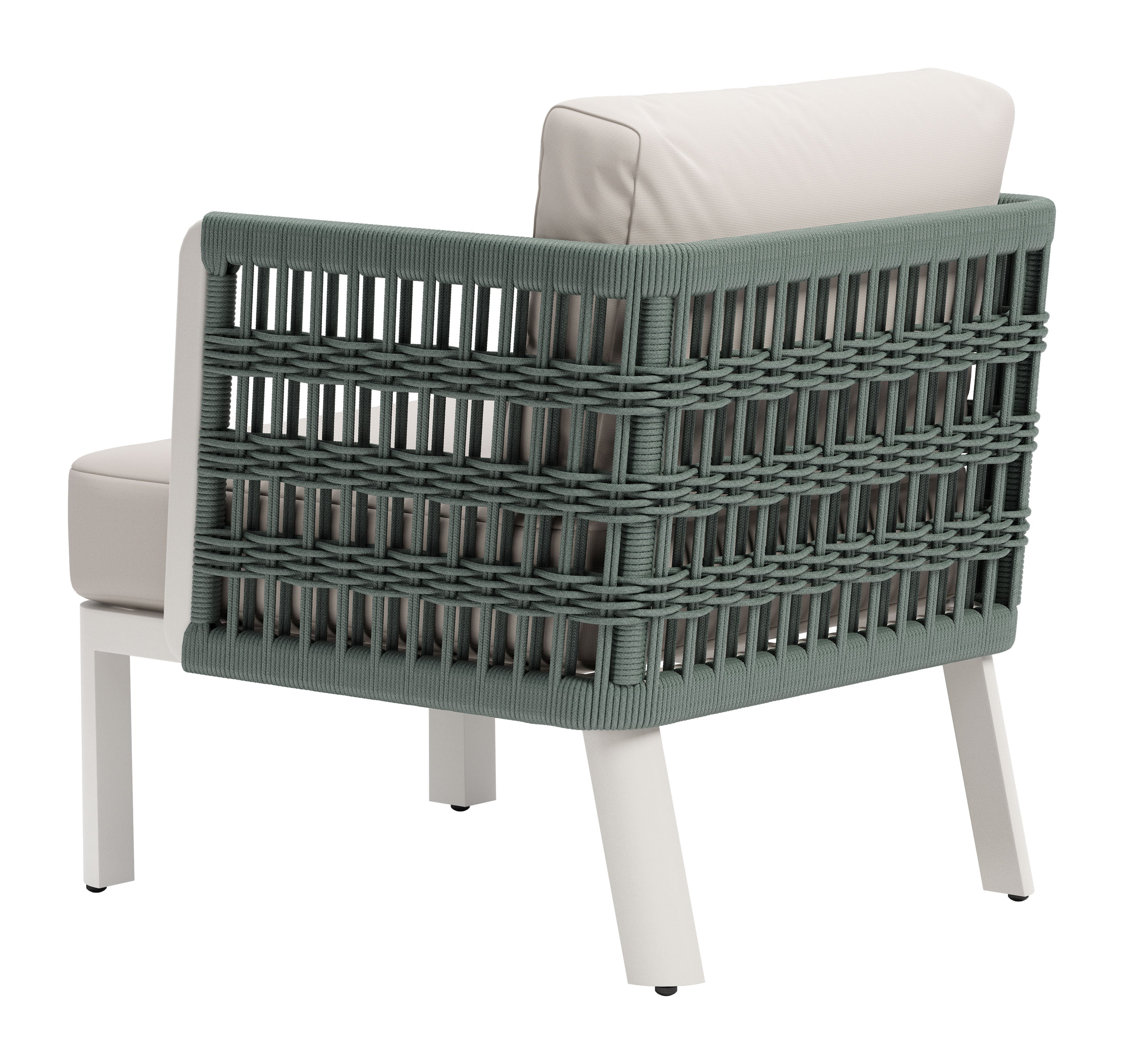 -ZUO-Bridgehampton Armchair White-Pangaea Patio