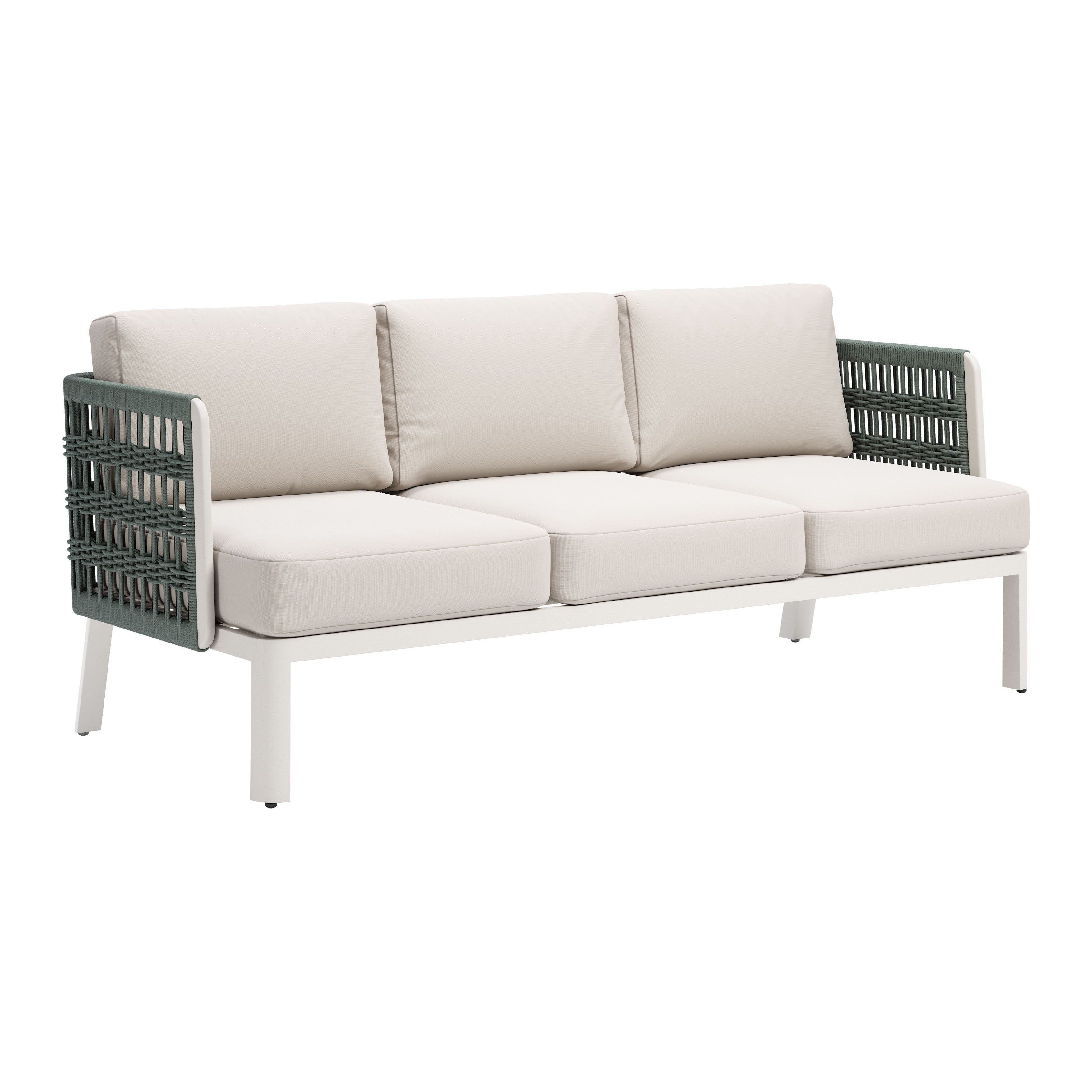 -ZUO-Bridgehampton Sofa White-Pangaea Patio