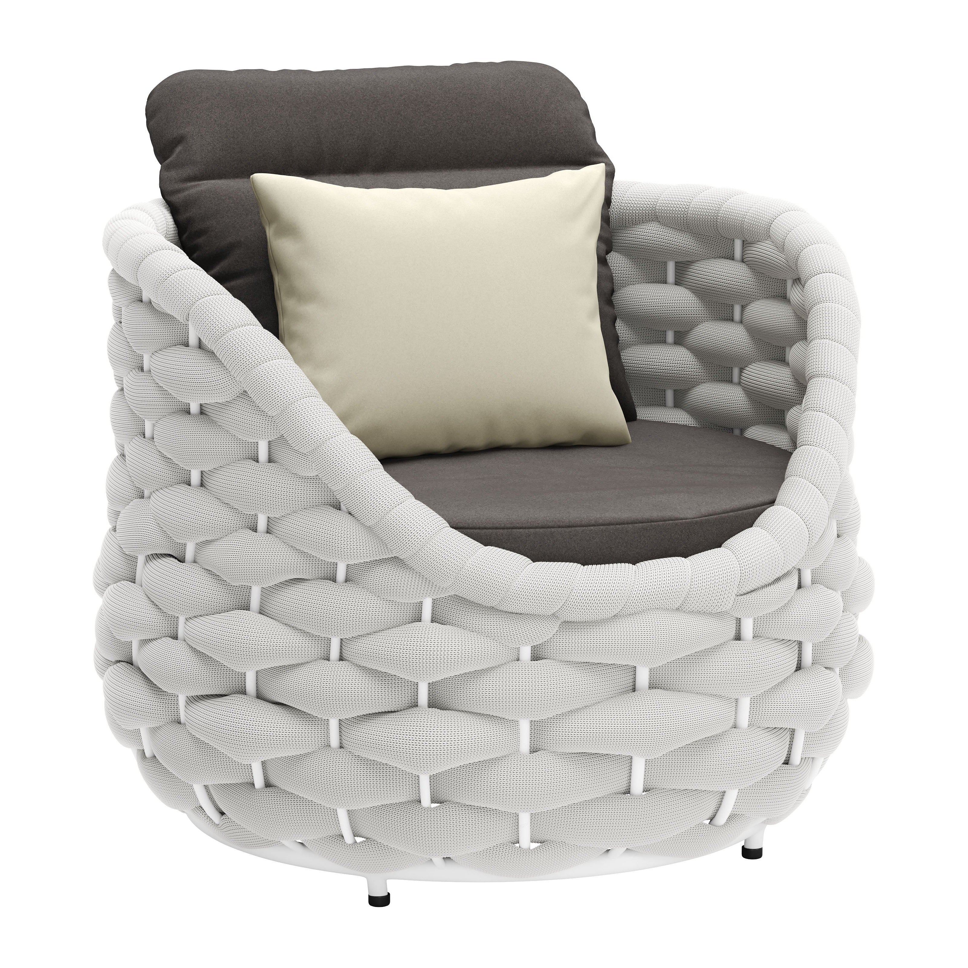 -ZUO-Coral Reef Accent Chair Gray-Pangaea Patio