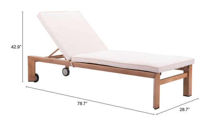 Z703980-ZUO-Cozumel Lounge Chair Beige & Natural-Pangaea Patio