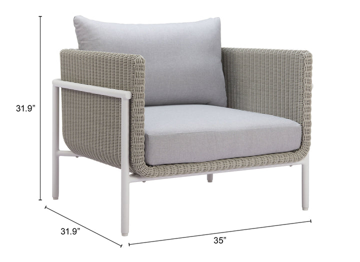 Z704015-ZUO-Frais Armchair Gray-Pangaea Patio