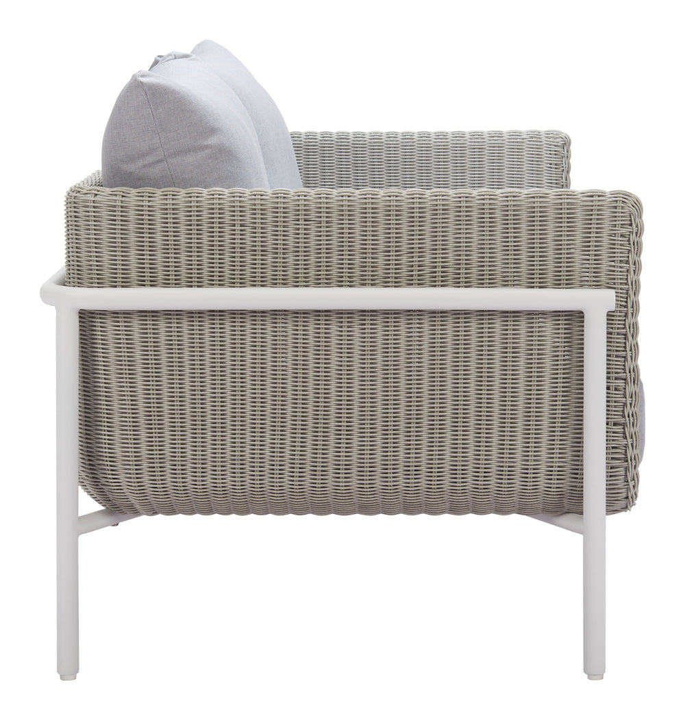 Z704016-ZUO-Frais Loveseat Gray-Pangaea Patio