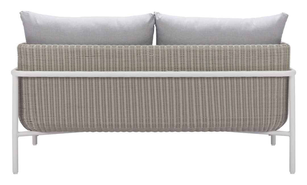 Z704016-ZUO-Frais Loveseat Gray-Pangaea Patio