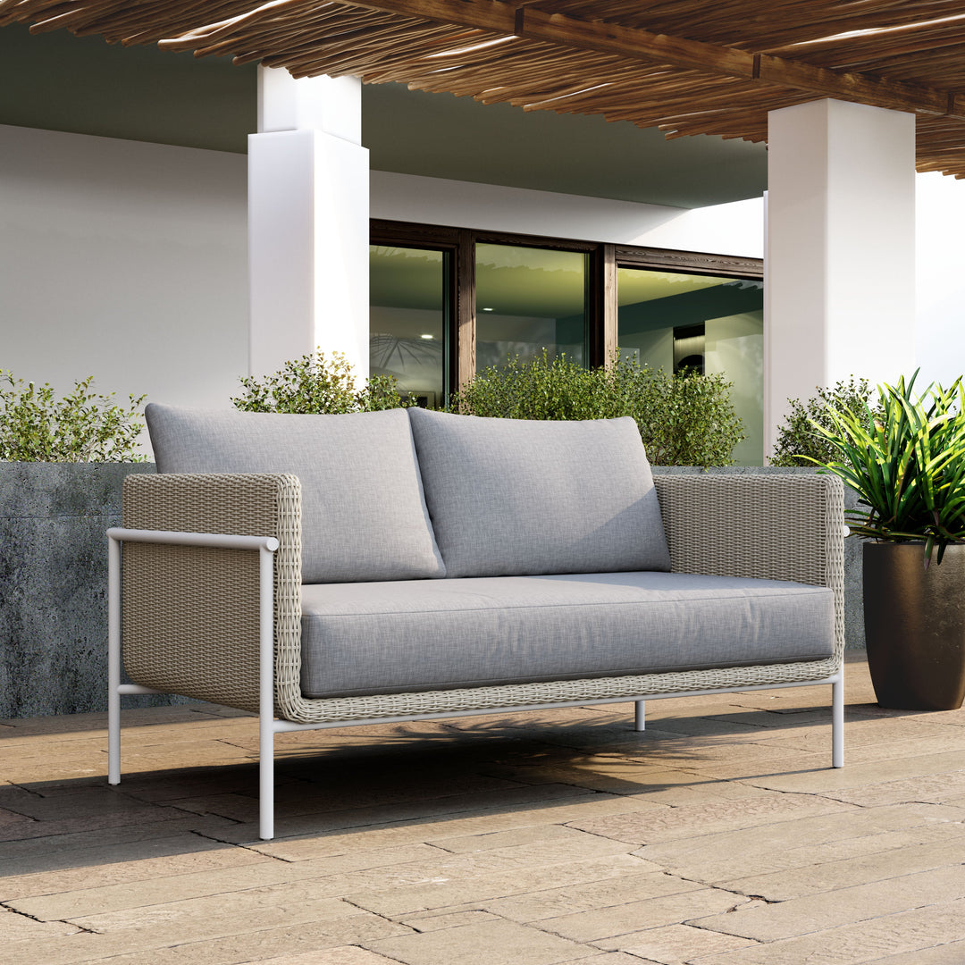 Z704016-ZUO-Frais Loveseat Gray-Pangaea Patio