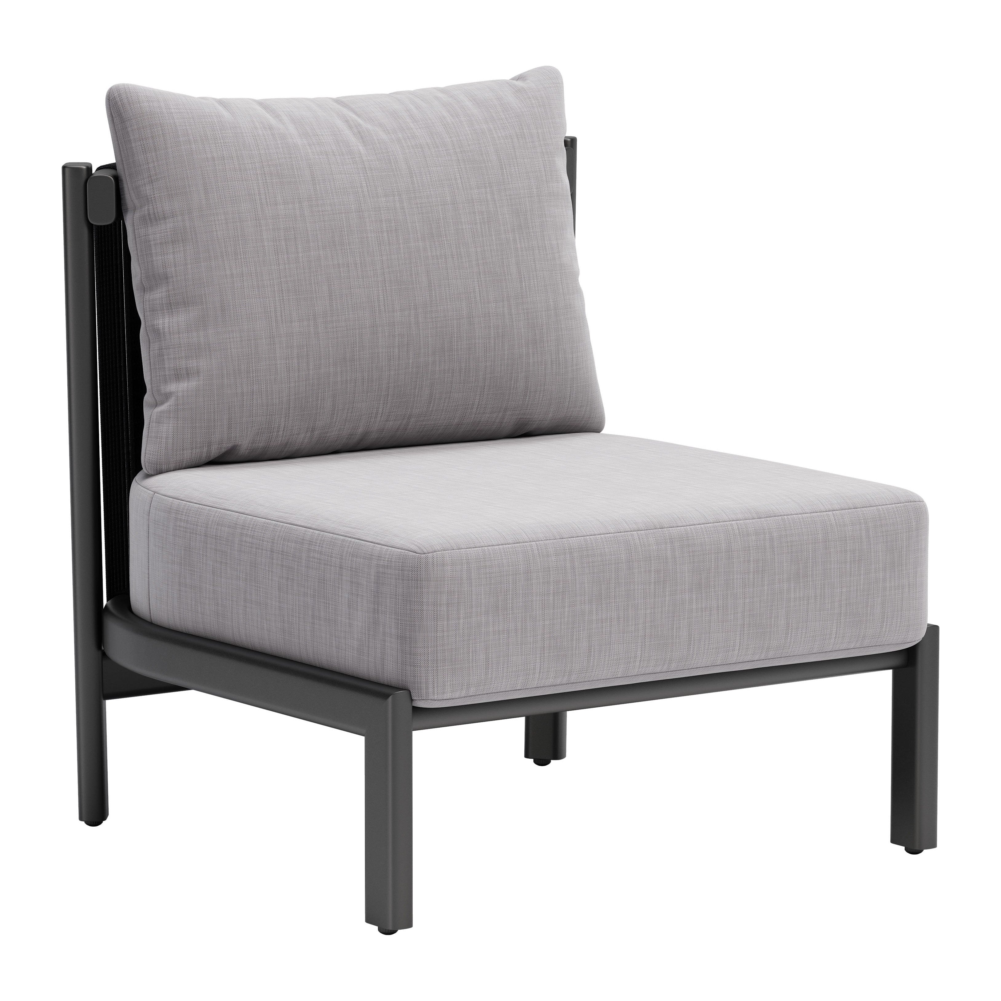-ZUO-Horizon Accent Chair Gray-Pangaea Patio