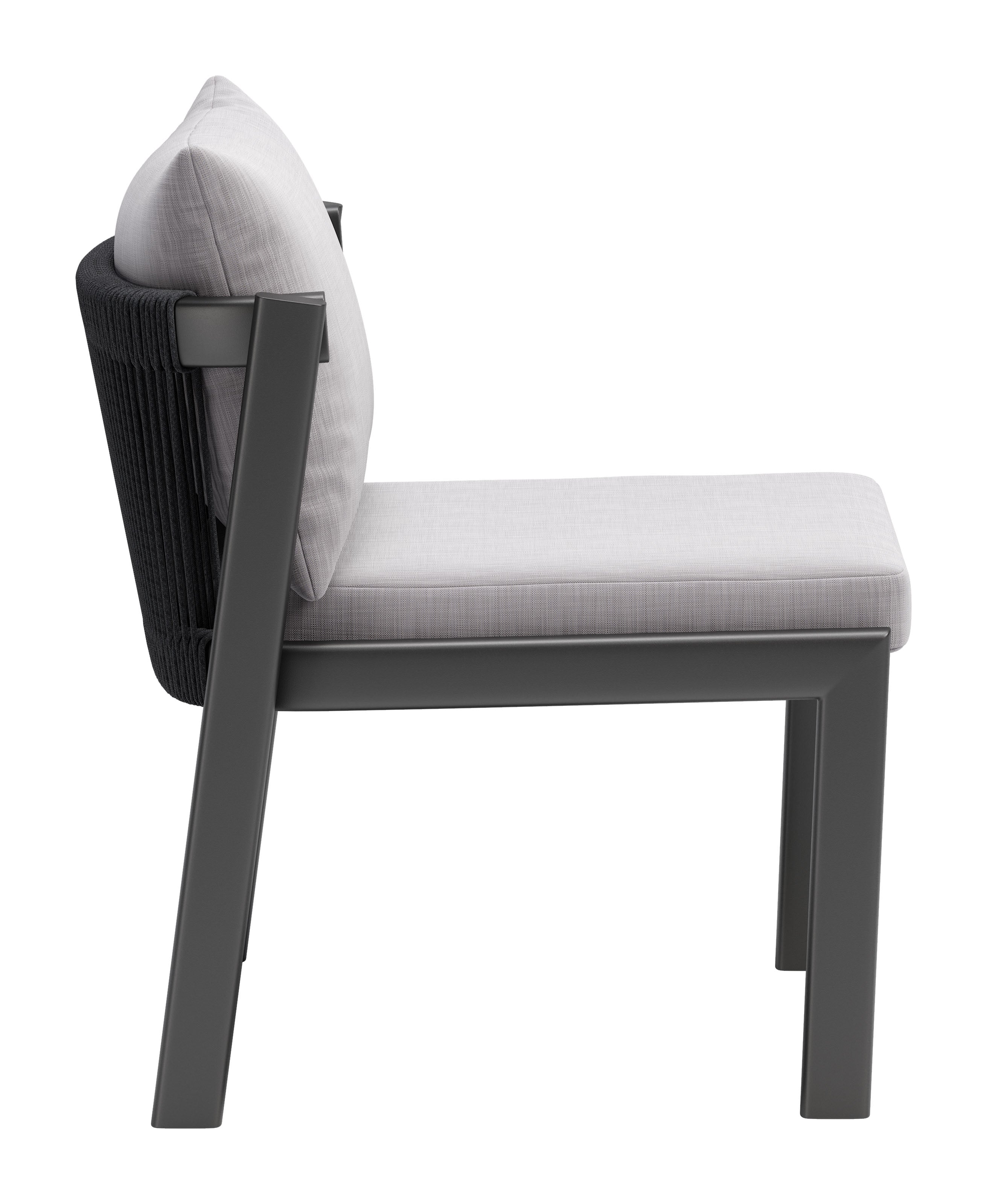 -ZUO-Horizon Dining Chair (Set of 2) Gray-Pangaea Patio