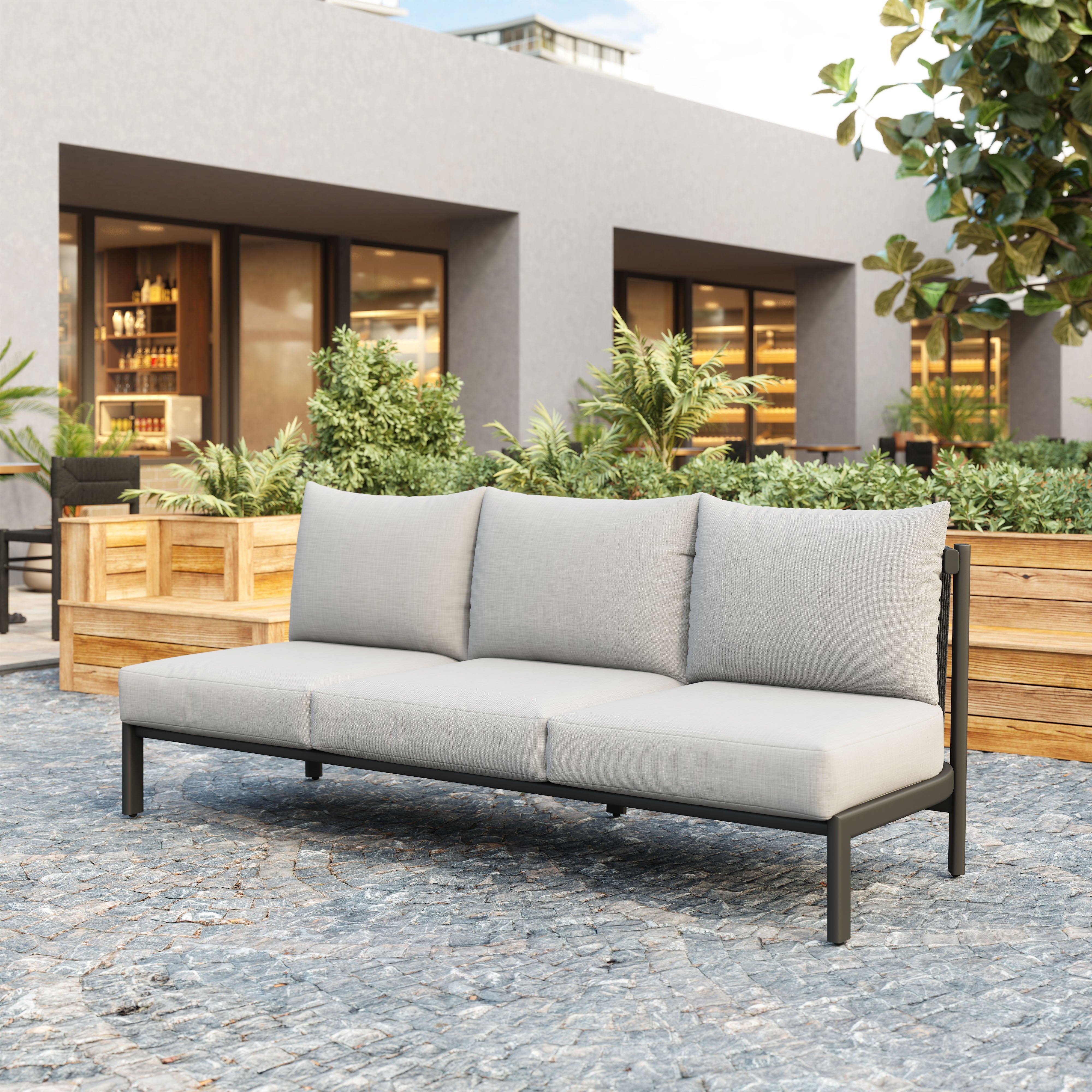 -ZUO-Horizon Sofa Gray-Pangaea Patio