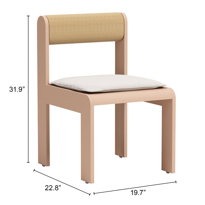 Z704043-ZUO-Island Dining Chair (Set of 2) White-Pangaea Patio