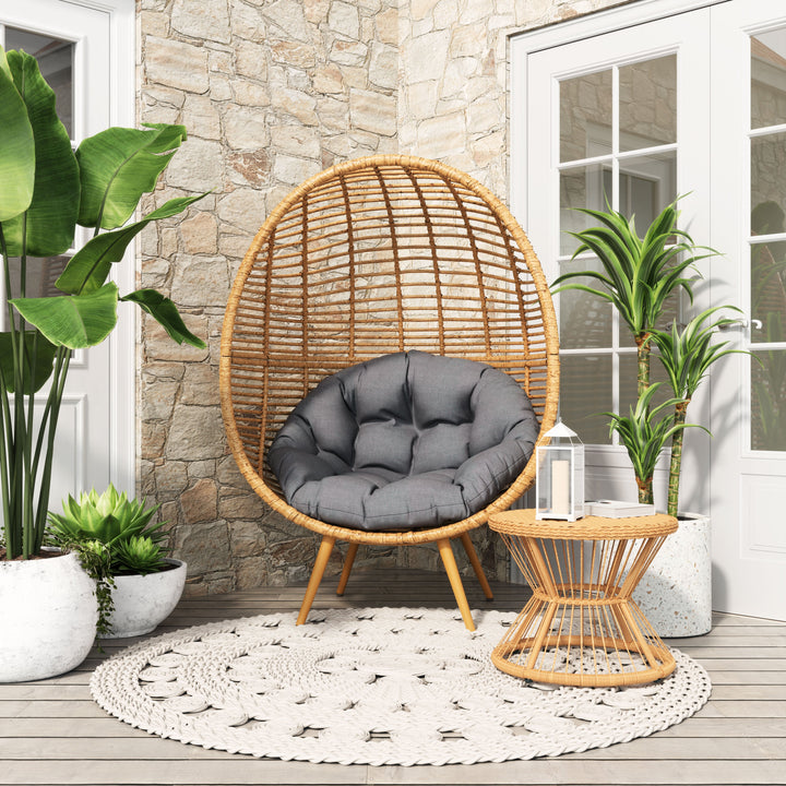 Z703979-ZUO-Kelley Accent Chair Gray & Natural-Pangaea Patio