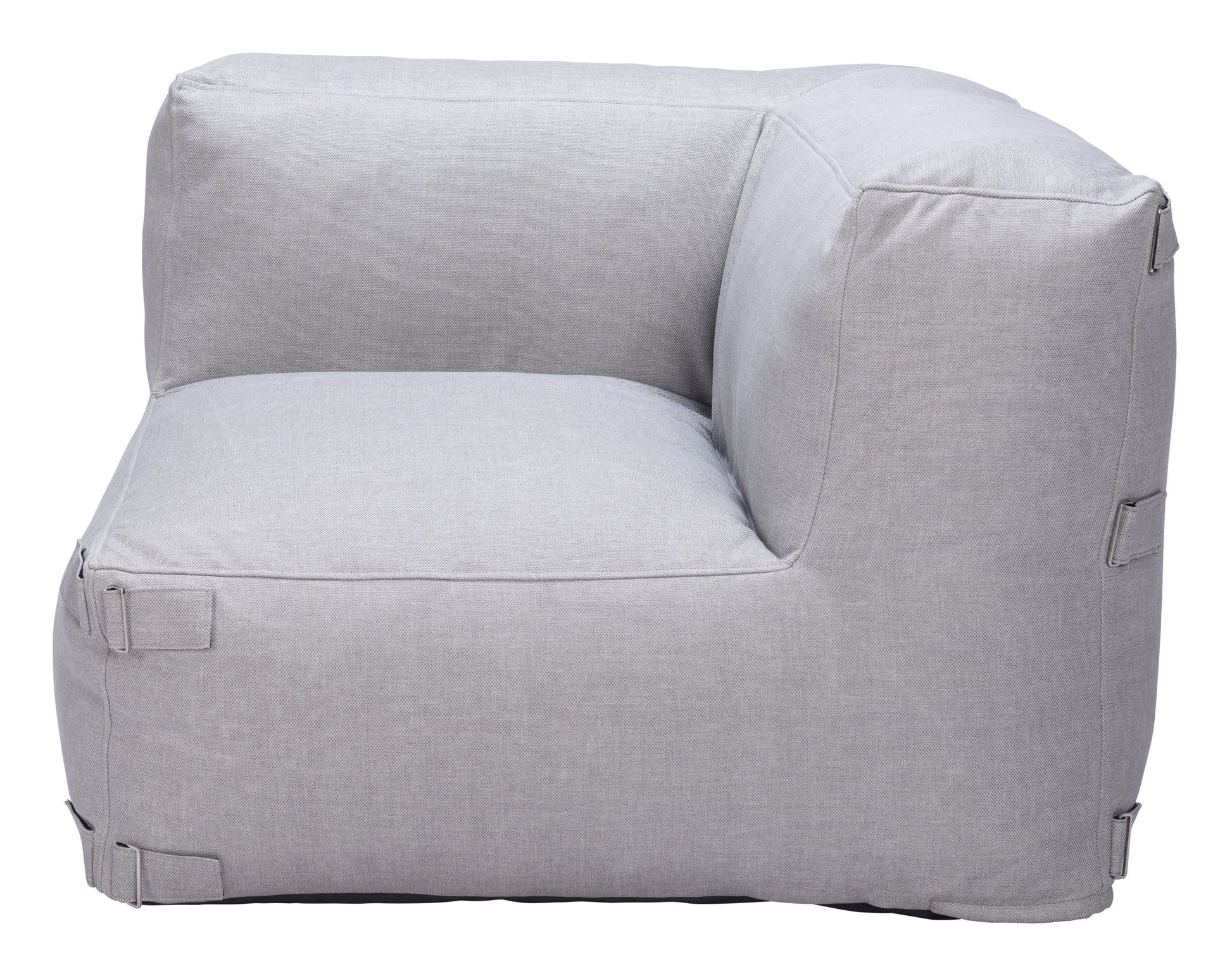 -ZUO-Luanda Corner Chair Gray-Pangaea Patio