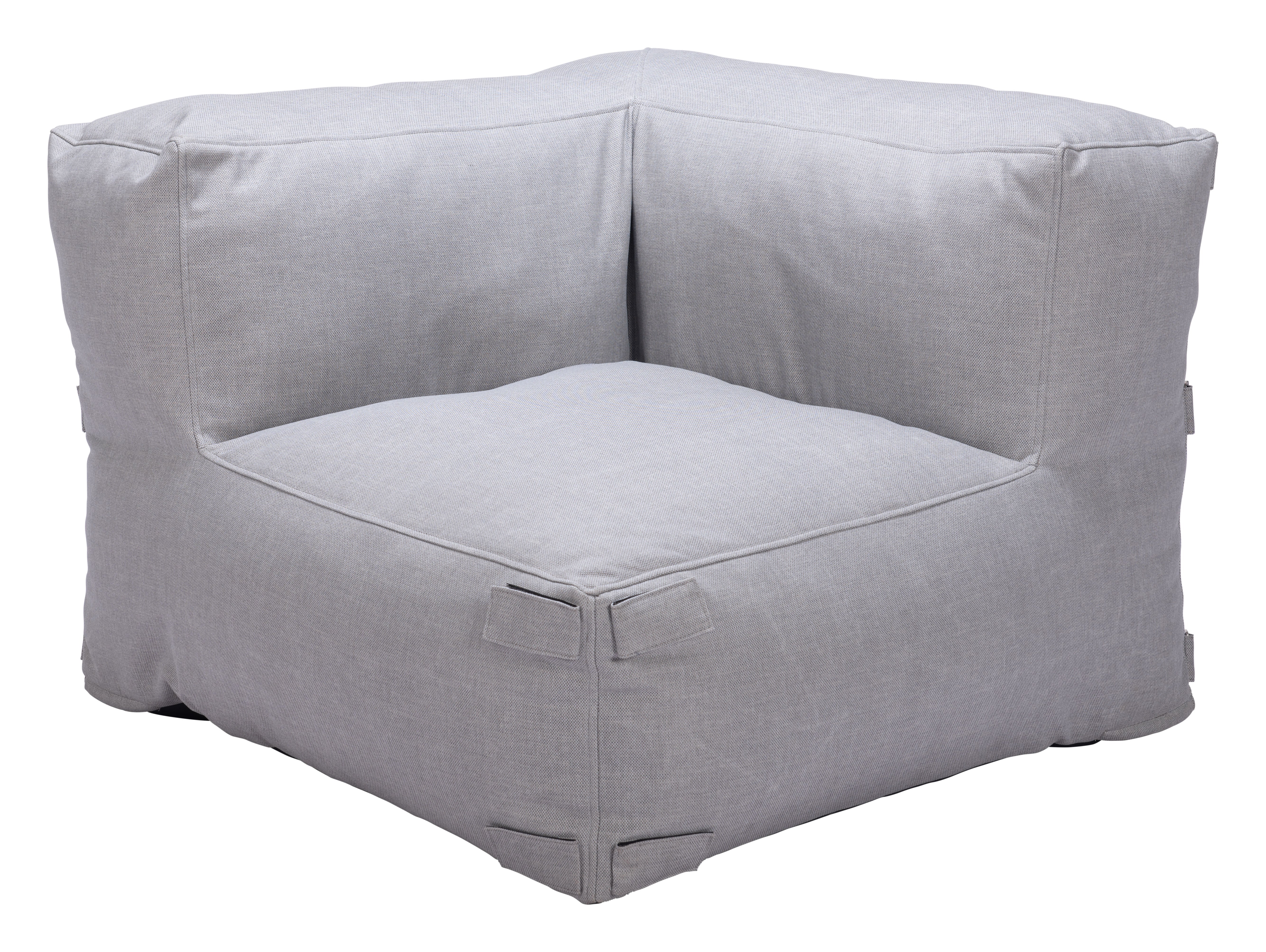 -ZUO-Luanda Corner Chair Gray-Pangaea Patio