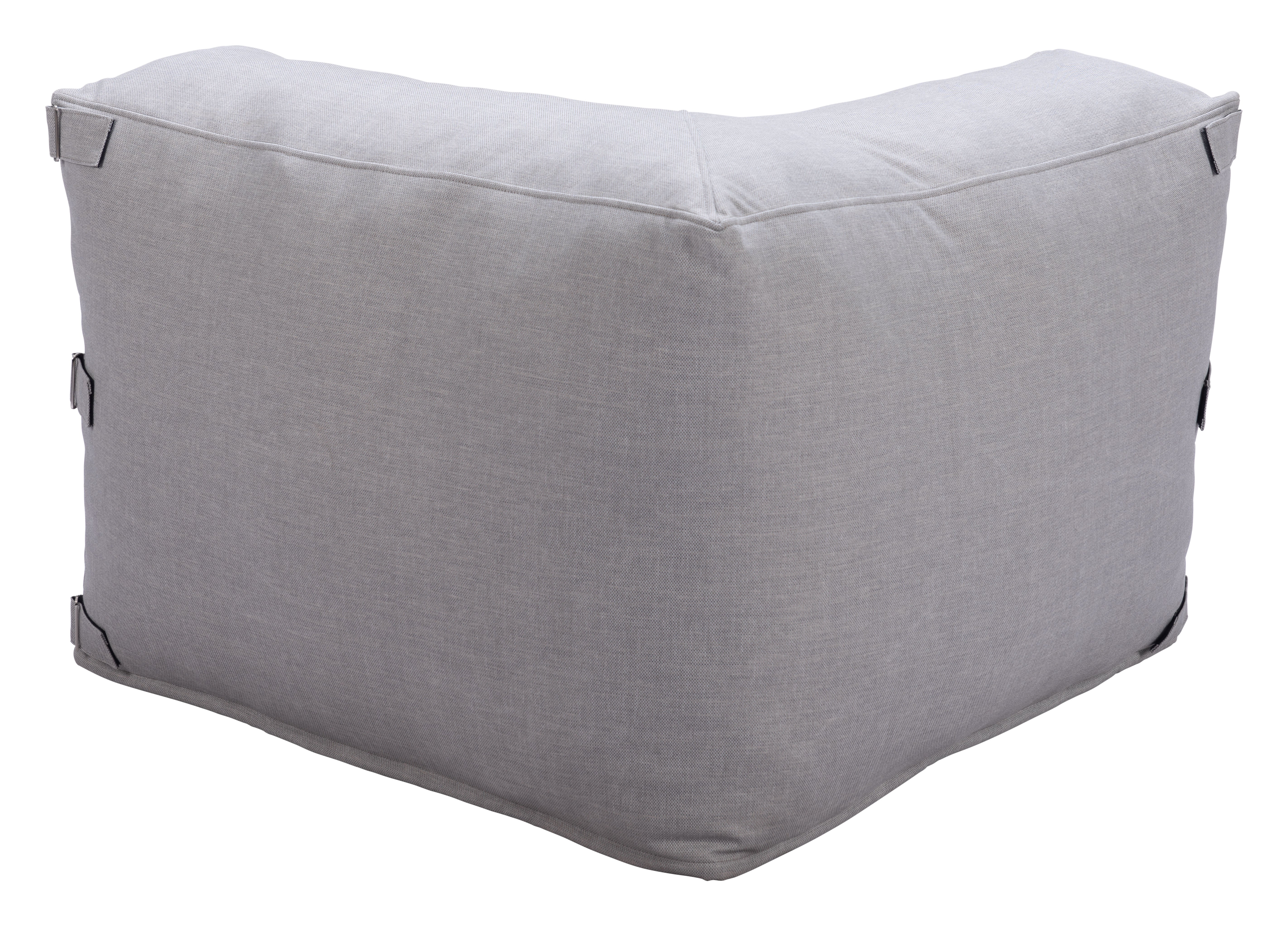 -ZUO-Luanda Corner Chair Gray-Pangaea Patio