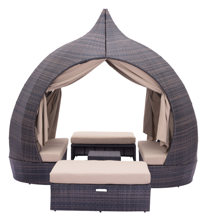 Z703603-ZUO-Majorca Daybed Brown & Beige-Pangaea Patio